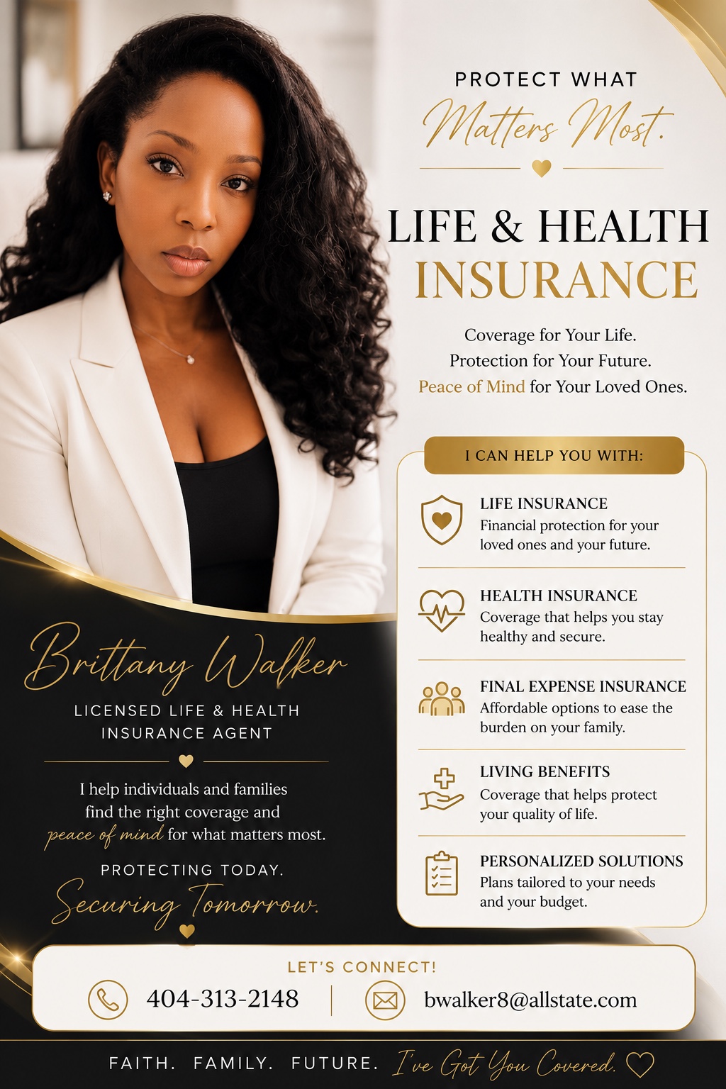 Brittany Walker, licensed life and health insurance agent